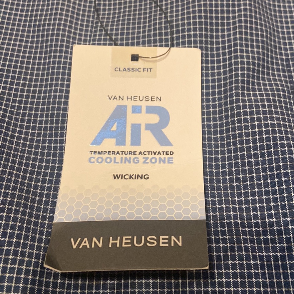 VAN HEUSEN NWT Size XL Classic Fit Air Temperature Activated Cooling Zone Shirt - Picture 5 of 9